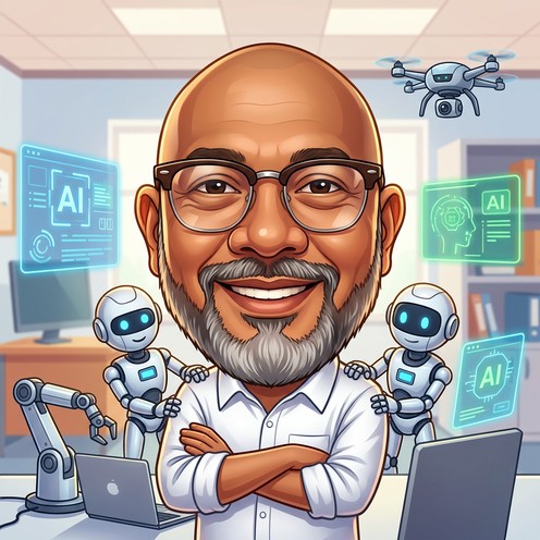 An AI-generated illustration standing in for a photograph of Reza Ali